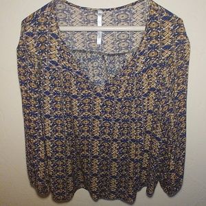 Long sleeve peasant blouse